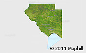 Satellite 3D Map of Okeechobee County, single color outside