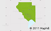 Physical Map of Okeechobee County, cropped outside