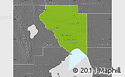 Physical Map of Okeechobee County, desaturated