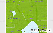 Physical Map of Okeechobee County