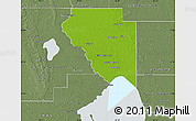 Physical Map of Okeechobee County, semi-desaturated