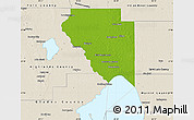 Physical Map of Okeechobee County, shaded relief outside