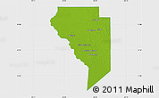 Physical Map of Okeechobee County, single color outside