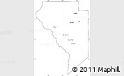 Blank Simple Map of Okeechobee County, cropped outside