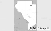Gray Simple Map of Okeechobee County