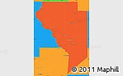 Political Simple Map of Okeechobee County