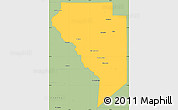 Savanna Style Simple Map of Okeechobee County