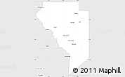 Silver Style Simple Map of Okeechobee County