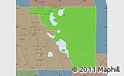 Political Map of Osceola County, semi-desaturated