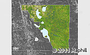 Satellite Map of Osceola County, desaturated