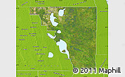 Satellite Map of Osceola County, physical outside