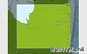 Physical Map of Palm Beach County, darken