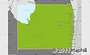Physical Map of Palm Beach County, desaturated