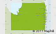 Physical Map of Palm Beach County, lighten