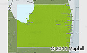 Physical Map of Palm Beach County, semi-desaturated