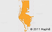 Political Simple Map of Pinellas County, cropped outside