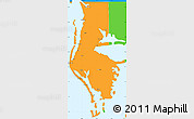 Political Simple Map of Pinellas County