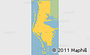 Savanna Style Simple Map of Pinellas County