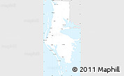 Silver Style Simple Map of Pinellas County