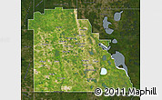 Satellite Map of Polk County, darken