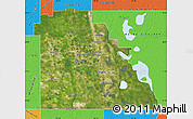 Satellite Map of Polk County, political outside