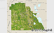 Satellite Map of Polk County, shaded relief outside