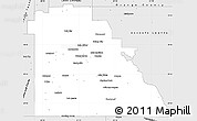 Silver Style Simple Map of Polk County