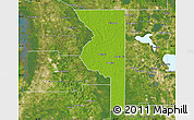 Physical Map of Sumter County, satellite outside