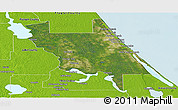 Satellite Panoramic Map of Volusia County, physical outside