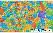 Political 3D Map of ZIP code 30083
