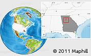 Physical Location Map of ZIP code 30083, highlighted country, highlighted state