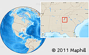 Shaded Relief Location Map of ZIP code 30083
