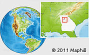 Physical Location Map of ZIP code 30088, highlighted state