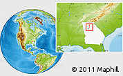 Physical Location Map of ZIP code 30096, highlighted state