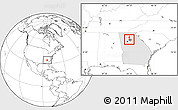 Blank Location Map of ZIP code 30097, highlighted county, highlighted state