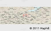 Shaded Relief Panoramic Map of ZIP code 30097