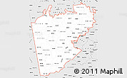 Silver Style Simple Map of ZIP codes starting with 301