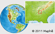 Physical Location Map of ZIP code 30102