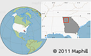Savanna Style Location Map of ZIP code 30102, highlighted country, highlighted state