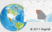 Physical Location Map of ZIP code 30103, highlighted country, highlighted state