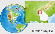 Physical Location Map of ZIP code 30103, highlighted state