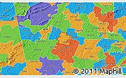 Political 3D Map of ZIP code 30104