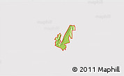Physical 3D Map of ZIP code 30105, cropped outside