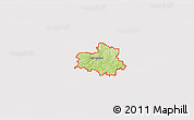 Physical 3D Map of ZIP code 30107, cropped outside