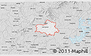 Silver Style 3D Map of ZIP code 30107