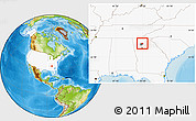 Physical Location Map of ZIP code 30107, highlighted country, highlighted county