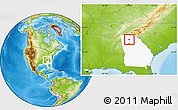 Physical Location Map of ZIP code 30107, highlighted state