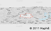 Silver Style Panoramic Map of ZIP code 30107