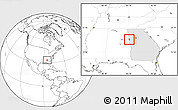 Blank Location Map of ZIP code 30108, highlighted state
