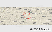 Shaded Relief Panoramic Map of ZIP code 30108